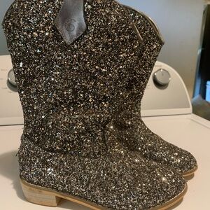Glitter Cowgirl Boots - size 2 BK